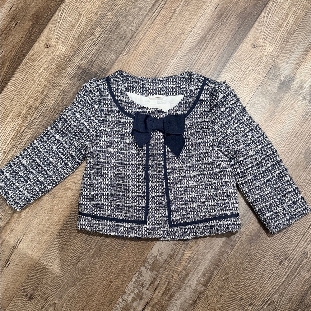 Janie and Jack Navy Tweed Jacket